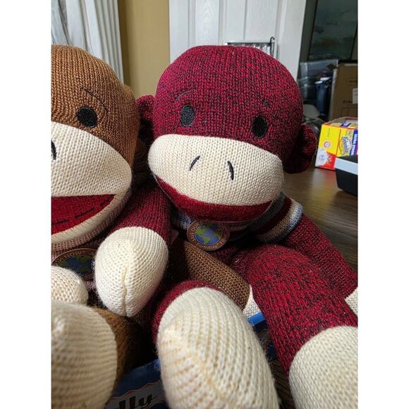 Cuddly Classics Sock Monkeys Dan Dee New Stuffed Toy - Picture 10 of 13
